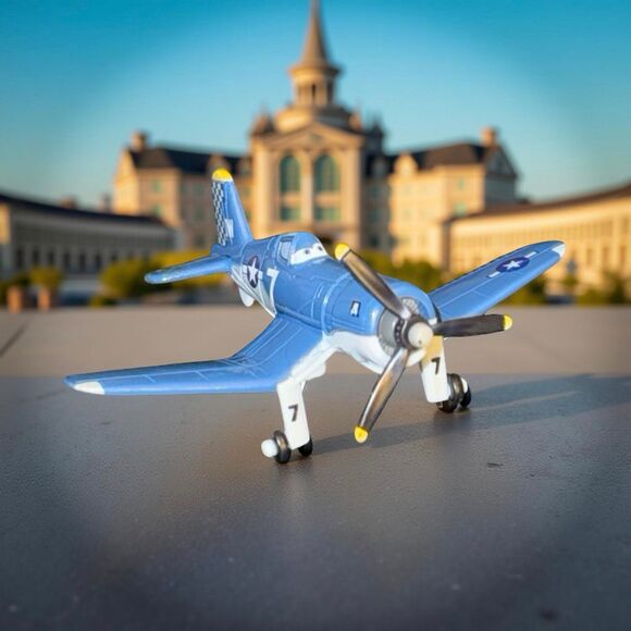 Disney Pixar Planes #7 Skipper Riley Die Cast Airplane Toy Aircraft A40 - Picture 7 of 9